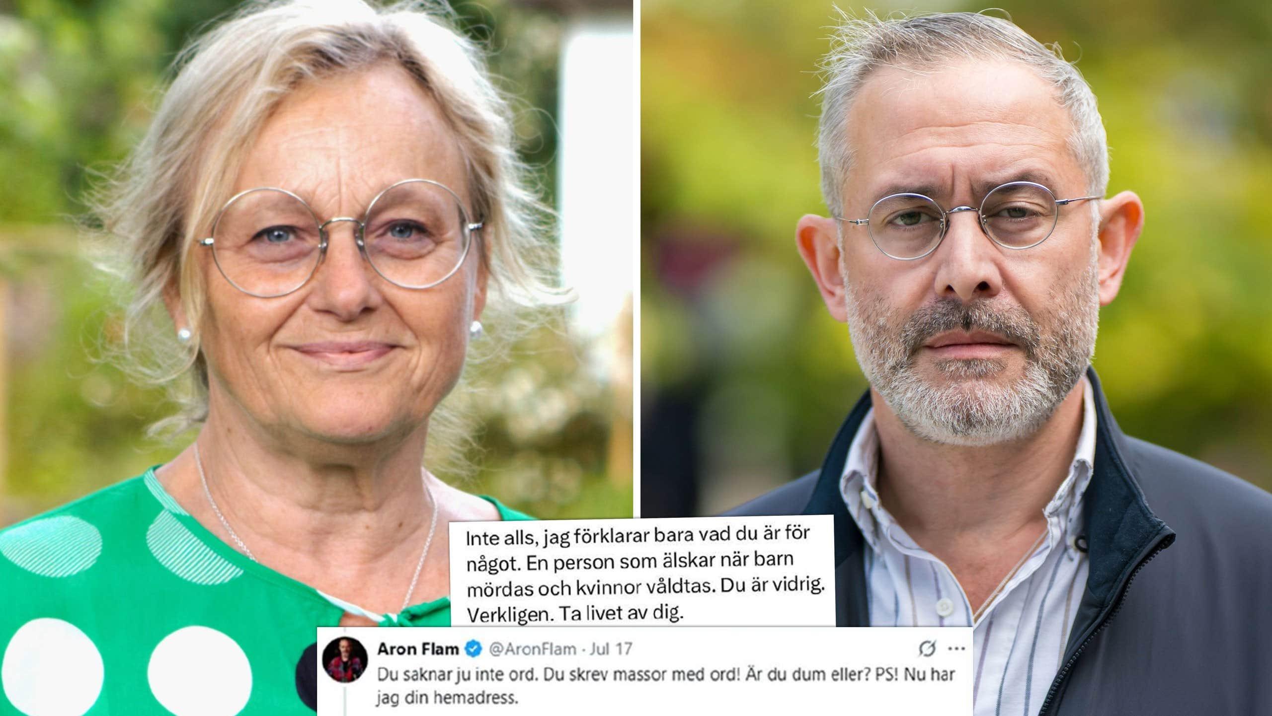 Aron Flam åtalas för olaga hot och ofredande